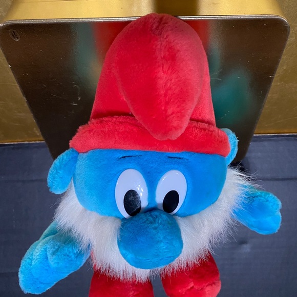 SMURF VTG 1996 PEYO PAPA MUSICAL SMURF PLUSH WORKS! PLAYS THEME SONG 12” SITTING - Picture 7 of 12